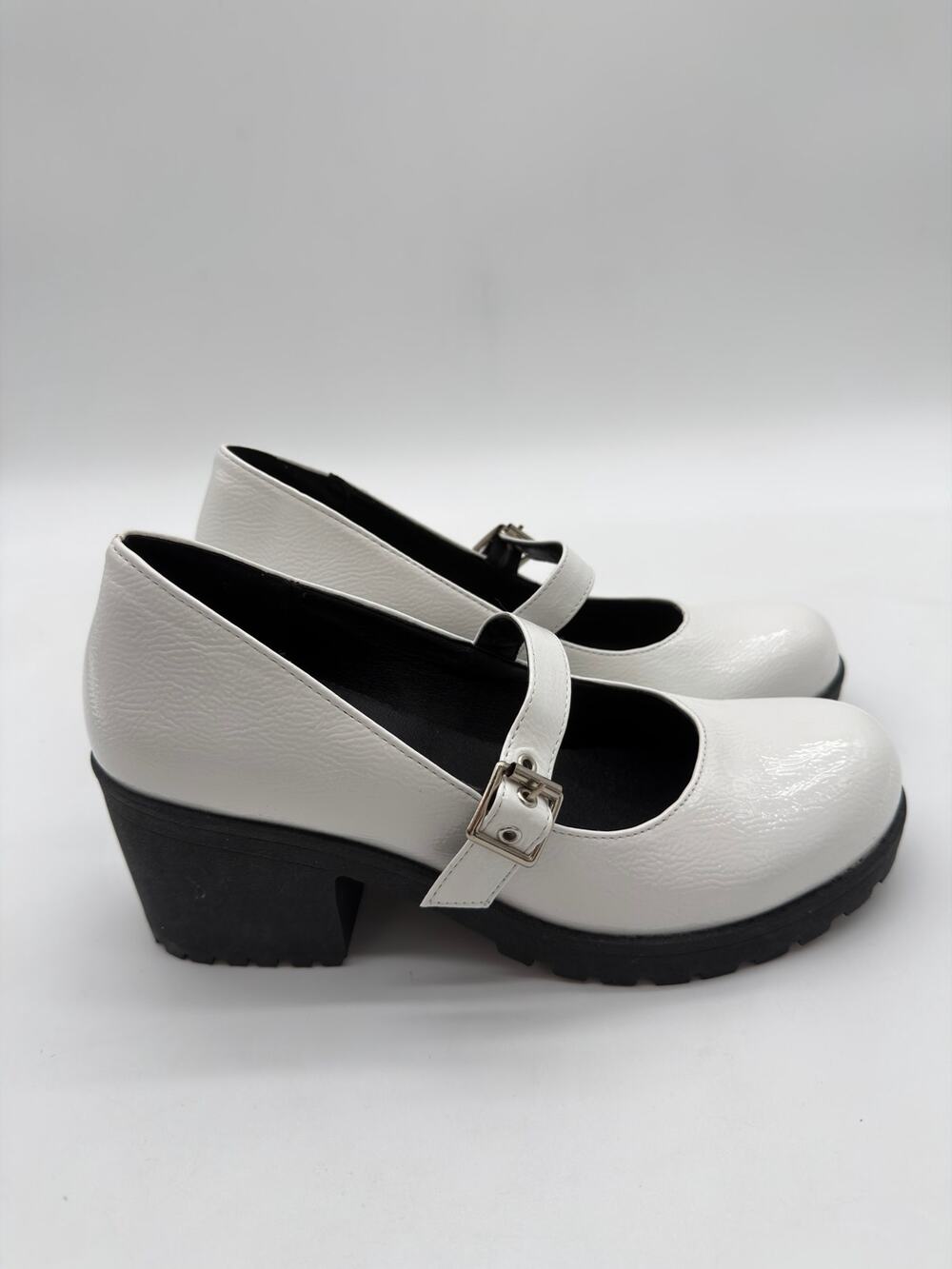 Dirty Laundry Chunky Heel Platform White Lug Sole Mary Jane Loafer 10 Y2K